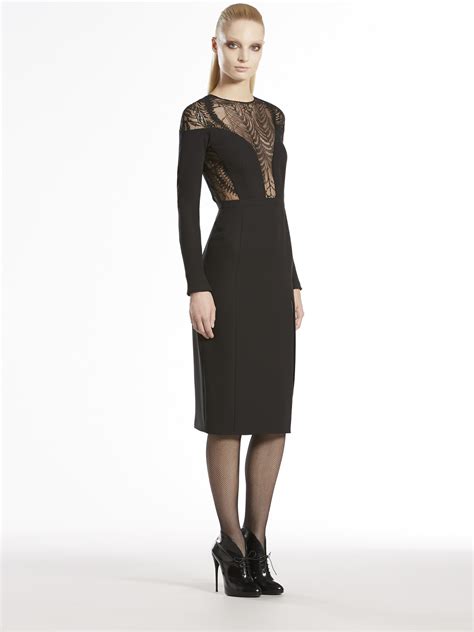 black and white gucci dress|Gucci long sleeve lace dress.